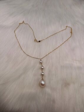 14k Yellow Gold Culture Pearl
Necklace 16.5”